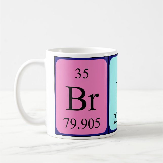 Bruno periodic table name mug (Left)