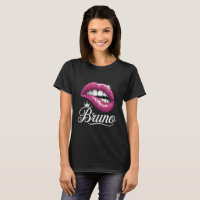 Bruno Pink Glitter Lips T-Shirt - Sassy Pop Art Sp