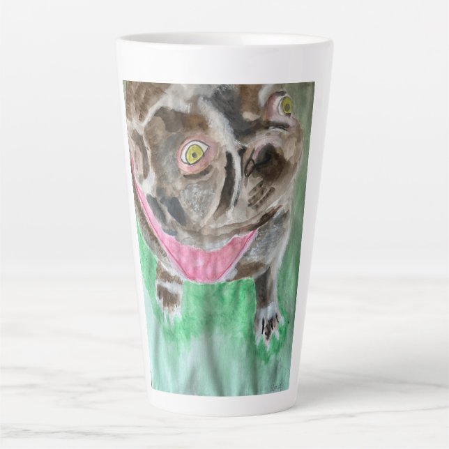 Bruno the bulldog latte mug (Front)