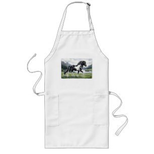 Brunskjottur Black pinto Icelandic watercolor Long Apron