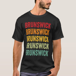 Brunswick County Virginia Rainbow Text Design T-Shirt