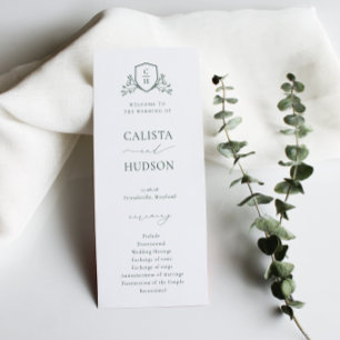 BRUNSWICK CREST Wedding Program