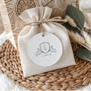 BRUNSWICK CREST Wedding Thank You Favour Tags