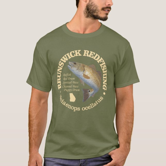 Brunswick GA (redfish) T-Shirt (Front)