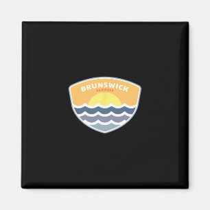 Brunswick Georgia Beach Ga Sunset Vacation Souveni Magnet