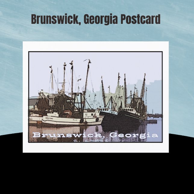 Brunswick, Georgia Coast Shrimp Boats Postcard (Creator Uploaded)