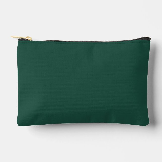 Brunswick Green Solid Colour Accessory Pouch (Front)