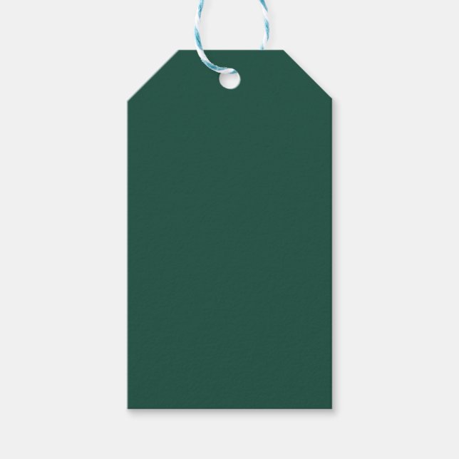 Brunswick Green Solid Colour Gift Tags (Front)