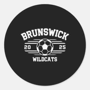 Brunswick Wildcats Soccer Byll 2025  Classic Round Sticker