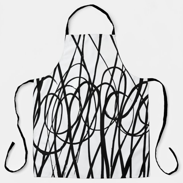 Brush abstract pattern. Grunge texture. Background Apron (Front)