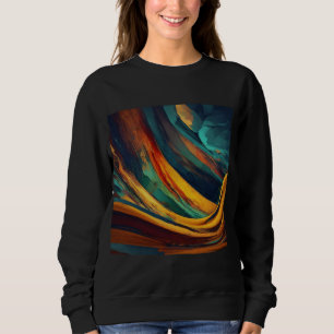 brush art painting sweatshirt