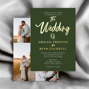 Brush Calligraphy 4 Photo Minimalist Wedding