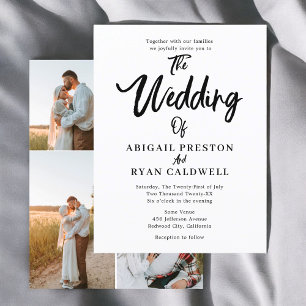 Brush Calligraphy Budget Wedding Postcard