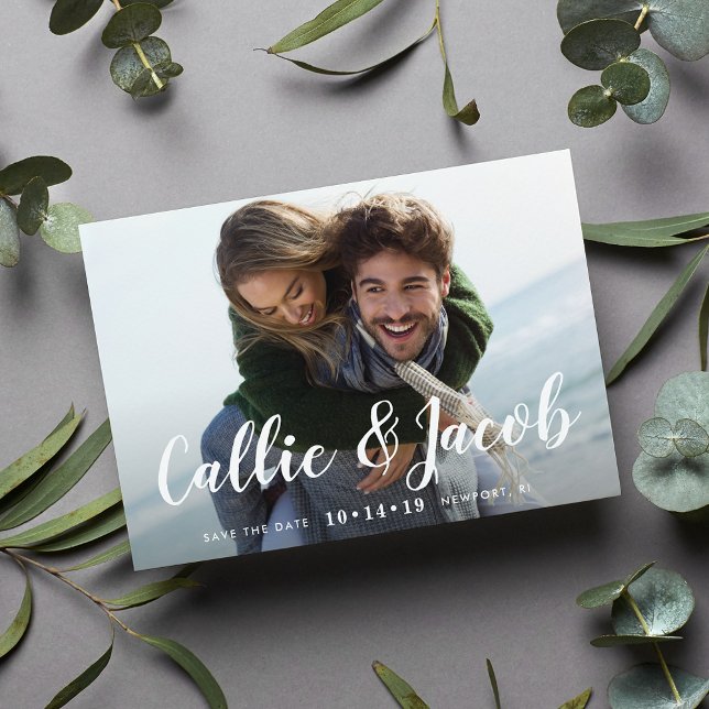 Brush Calligraphy | Photo Save the Date (Creator Uploaded)