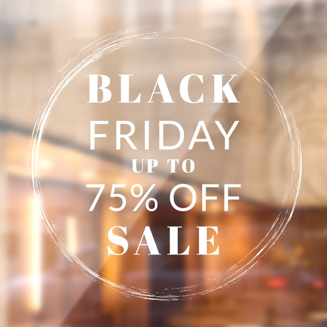 Brush Circle Frame Black Friday Store Sale Window  (Sheet 2)