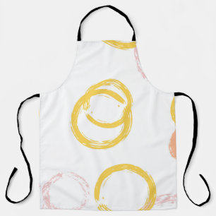 Brush Circle. Vintage Seamless Pattern. Colorful D Apron