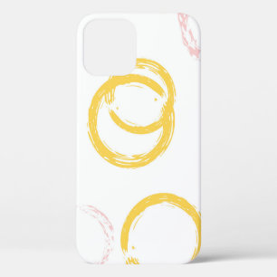 Brush Circle. Vintage Seamless Pattern. Colourful iPhone 12 Case