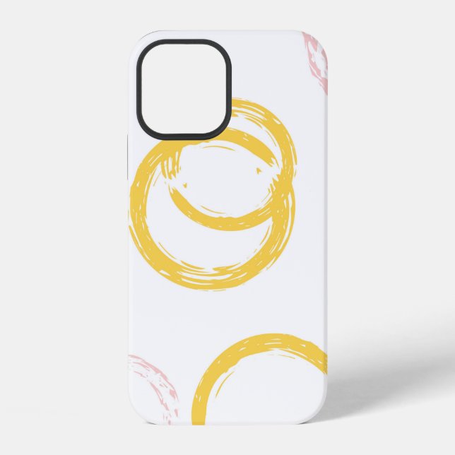 Brush Circle. Vintage Seamless Pattern. Colourful  iPhone Case (Back)