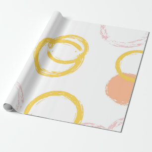 Brush Circle. Vintage Seamless Pattern. Colourful Wrapping Paper
