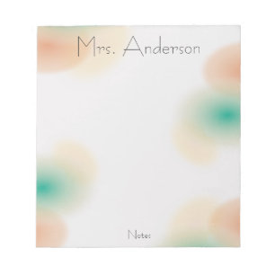 Brush Colors Simple Teacher Notepad