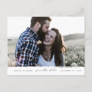 Brush Edge Save the Date Postcard