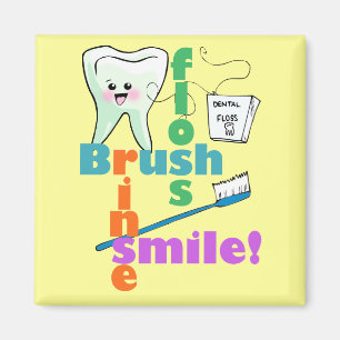 Brush Floss Rinse SMILE Magnet