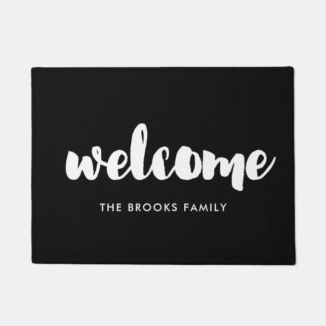 Brush font Welcome Doormat (Front)