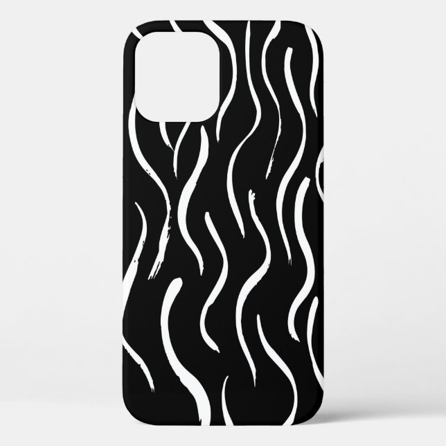 Brush grunge pattern. White and black.abstract,art Case-Mate iPhone Case (Back)
