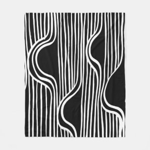 Brush grunge pattern. White and black vintage. abs Fleece Blanket