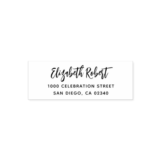 brush lettering custom name self-inking stamp (Design)