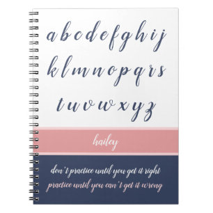 Brush Lettering Hand Lettering Practice Alphabet Notebook