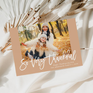 Brush lettering happy thanksgiving  card