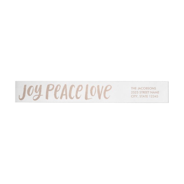 Brush Lettering Rose Gold Wraparound Labels (Individual)
