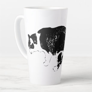 Brush Lines, Quiet Sip Latte Mug