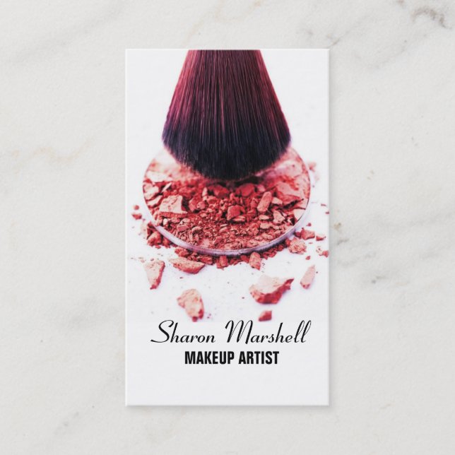 Brush/ Makeup Artist Cosmetologist Beauty Salon Business Card (Front)