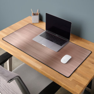 Brush Metallic Rose Gold Desk Mat