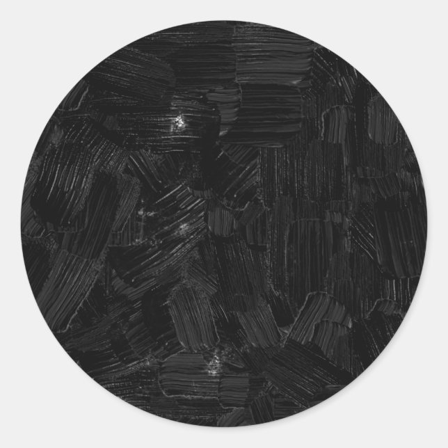 brush paint classic round sticker (Front)