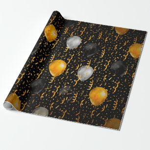 Brush painting. Artistic canvas. Oil art. Wrapping Paper