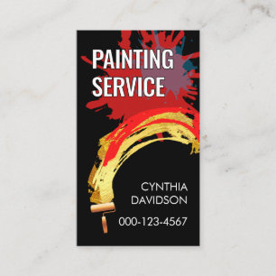 Brush Painting Paint Splatter Business Card