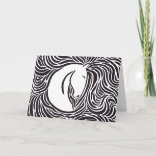 Brush Pen Horse Card