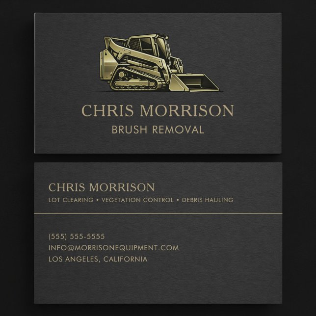 Brush Removal Contractor Services Business Card (Creator Uploaded)