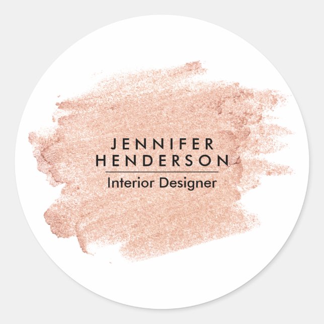 Brush Rose  Classic Round Sticker (Front)
