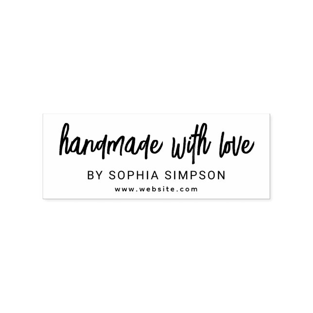 Brush Script Calligraphy Handmade Rubber Stamp (Imprint)