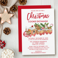 Brush Script Christmas Cookie Exchange Red