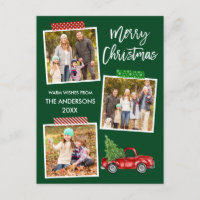 Brush Script Craft Tape Red Truck Christmas