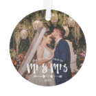 Brush Script First Christmas Mr Mrs Photo