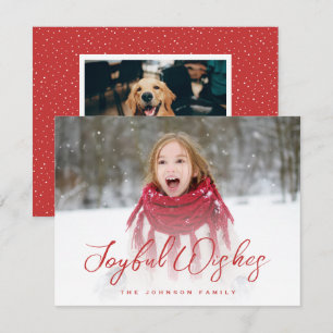 Brush Script Full Photo Christmas Holiday Card