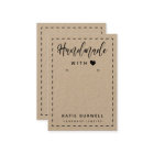 Brush Script Handmade With Love Earring Display