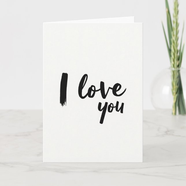 Brush Script I Love You Card (Front)