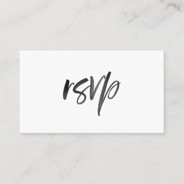 Brush Script Wedding RSVP Enclosure Card (Front)